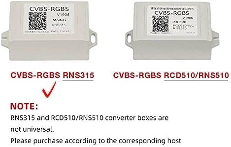 SZMWL CVBS RGB Adapter e Av a RGB Adaptador para conversor para VW RNS315 Câmera traseira