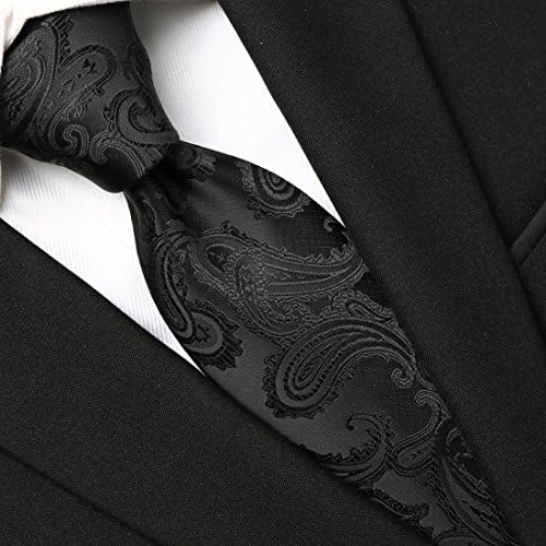 Kissties masculino extra longa gravata Paisley PatternCie + Gift Box