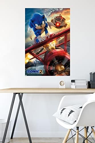 Trends International Sonic the Hedgehog 2 - Poster de parede de arte -chave, 22.375 x 34, versão sem moldura