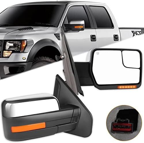 Espelhos de reboque itopup se ajustam para 2004-2014 para Ford para espelhos de reboque F150 com controle