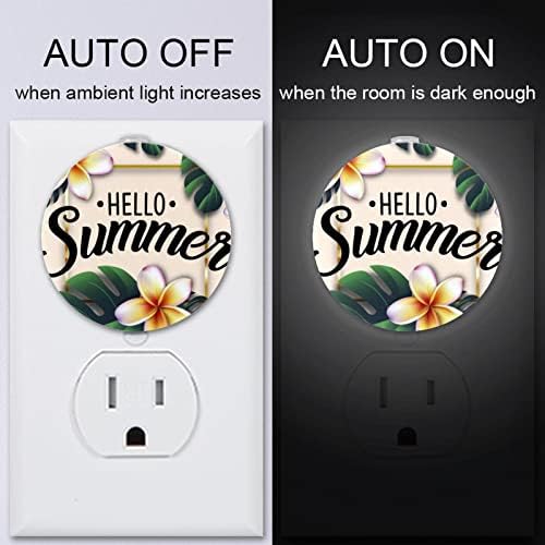 2 Pacote Plug-in Nightlight LED Night Light com Dusk-to-Dewn Sensor for Kids Room, Nursery, Kitchen, Helloway