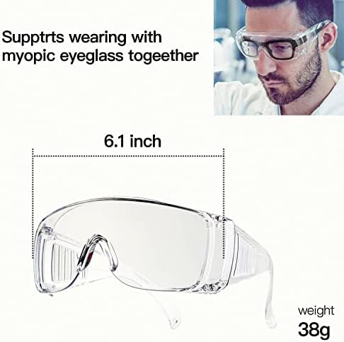 Óculos de proteção médica do dnzpfu óculos protetores para excesso de óculos de conforto para enfermeiros,