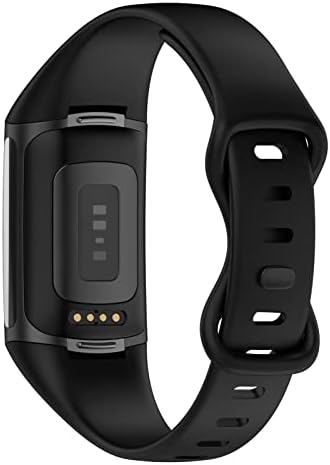 Disscool Substituição de pulseiras compatíveis com carga Fitbit 5, pulseira de silicone macio ajustável com