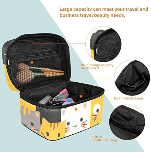 Bolsa de maquiagem de viagens de Yoyoamoy com compartimento, artes de arte engraçada animal grande estética