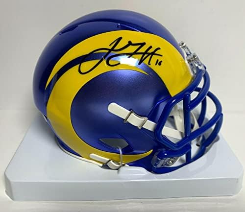 Jared Goff assinou o Los Angeles Rams 2020 Mini -Helmet PSA AI33974 - Mini capacetes autografados da