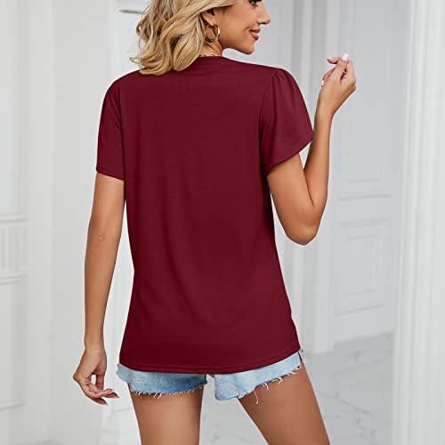 Top camiseta para senhoras outono verão conforto cor 2023 roupas de moda curta de manga curta vad lounge