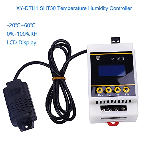Controlador de umidade de temperatura -20c a 60c RH SHT30 Módulo de sensor 10A Saída de relé para DIN