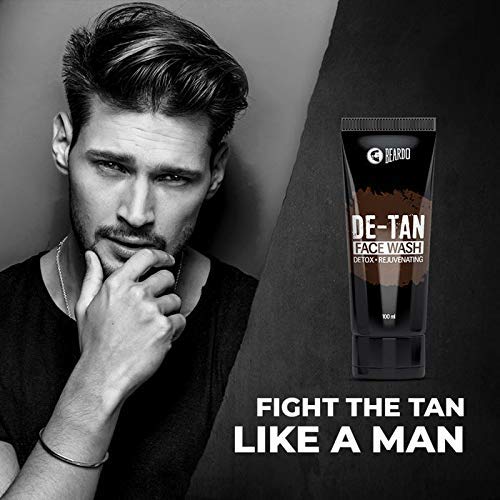 Beardo De-Tan Face Awash for Men, 100 ml | Tan Remoção Controle de óleo Face Face for Men | A desintoxicação