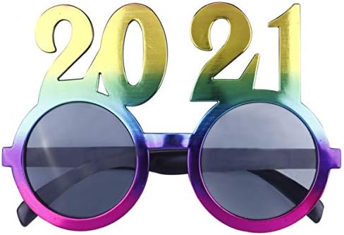 Bestoyard Finger Toys 2021 Óculos de sol Número de festas de ano novo copos de férias de férias