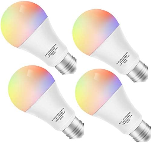 Lâmpada de lâmpada LED inteligente Kuled LED Bulbo multicolor Compatível com Alexa, Echo, Google Home