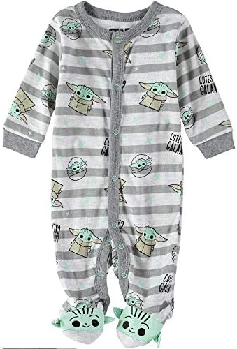 Star Wars Baby Boys O Pijama Mandaloriano Romper Baby Yoda - Pijama bebê - Sleeper para bebês