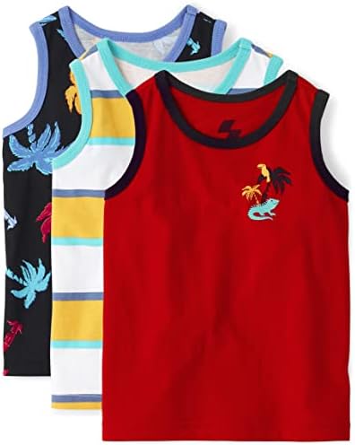 The Children's Place Baby Toddler Boys Sleesess Tanks 3 pacote