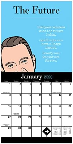 TF Publishing Life Lições de Tom Hanks Mini Calendário 2023 | 2023 Calendário da parede 12 meses 2023 Parede