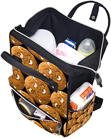 Mochila de viagem Guerotkr, bolsa de fraldas, bolsas de fraldas de mochila, padrão de biscoitos