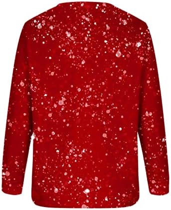 Sol moleta de Natal nokmopo para mulheres moda casual impressão de natal redondo pescoço de manga longa de suéter