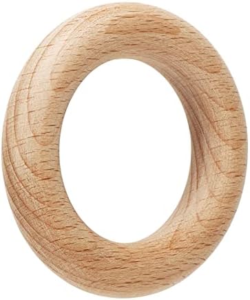 Anel de madeira, anéis de madeira faia fáceis de coloração fáceis para colorir 30pcs para bricolage