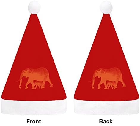 Elefantes imprimir chapéu de natal chapéus Papai Noel Decorações de árvore de Natal Presentes de decoração de férias para adultos mulheres homens de família homens