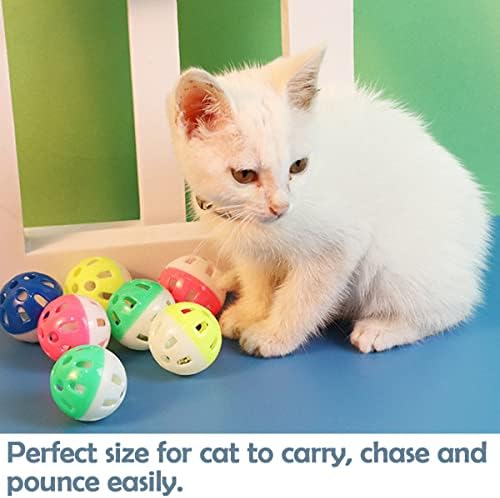 Pet Show 20pcs Cat Toy Balls com sino dentro de 1,57 1,4 Kitten Chase Toys Ball Ball para treinamento
