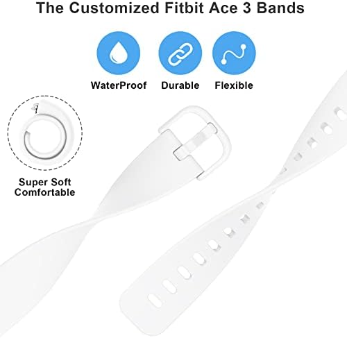Vanjua Bandas de silicone para Fitbit ACE 3 Bandas para garotas infantis Garotas, Silicone Silicone
