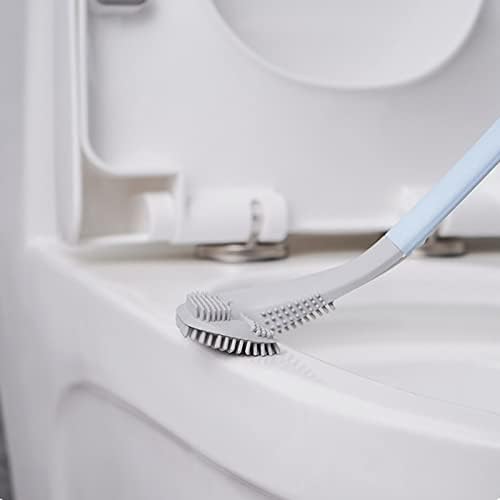Escova de vaso sanitário de manuseio comprido, escova macia 360 ° Limpeza pendurada escova de vaso