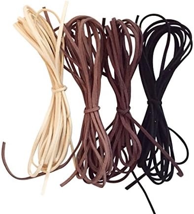 Pacote de variedade de cordas de couro de camurça falsa incomum