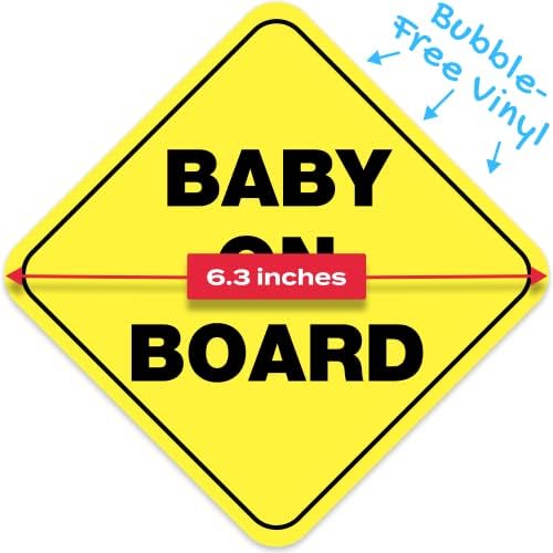 Baby Stickios a bordo adesivo para carros - paus em qualquer lugar, incluindo janelas - bebê removível fofo