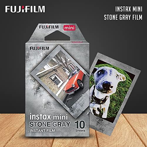 Fujifilm Instax Mini Stone Grey Film projetado para mini câmeras Instax e impressoras de smartphone,