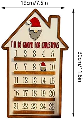 Calendário de madeira de Natal Decorações de celular CRIACIONAL CALENDÁRIO DE NATAL DO ANELIZAÇÃO DE ENSTRAÇÃO
