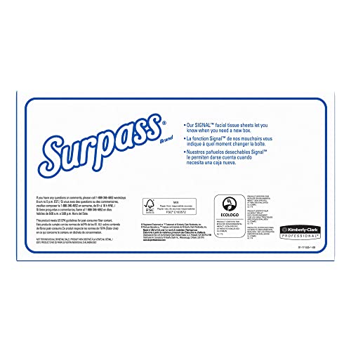 Superpass® 2-Bly Facial Tissue, 45% reciclado, 100 folhas por caixa, caso de 30