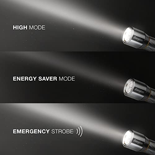 Lanterna de metal tática de Energizer LED, lúmens altos ultra-brilhantes, corpo metálico de aeronaves duráveis,