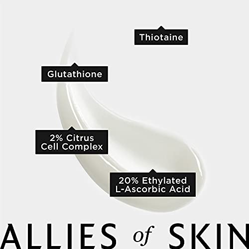 Aliados da pele 20% Vitamina C Brigando + soro firme: 20% de ácido L-ascórbico e etilado complexo de extrato