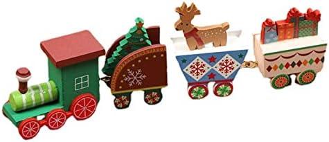 Decoração de Natal Vlizo Mini Janela de trem Decoração de janela de madeira Toys de ornamentos para crianças