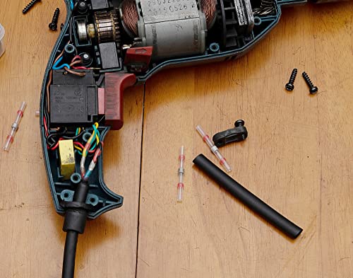 Ginsco 120 PCS Kit de conector de fio de vedação de solda 26-24 22-18 16-14 12-10 AWG Encolher de calor à