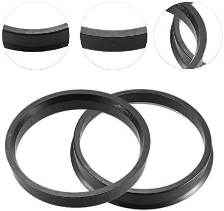 Acropix 60,1mm a 66,6mm Universal Car Centric Rings Black - pacote de 2