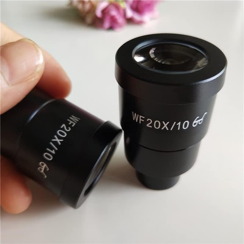 Acessórios para microscópio WF20X 10mm Microscópio de estéreo de 10 mm Lente ocular óptica, tamanho 30mm