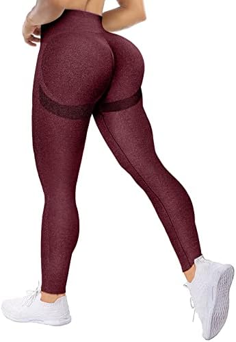 Fittoo Butt Lift Leggings sem costura para mulheres com cintura alta o treino de ginástica de ginástica