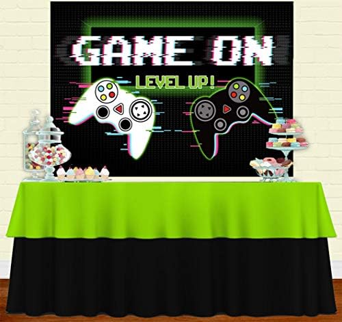 Sensfun Video Game Backdrop Supplies Level Up Boys Gaming Birthday Decorações de Backgramento de 7x5ft