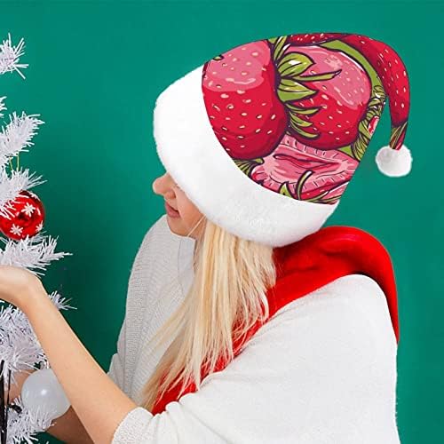 Chapéu de natal de morango chapéu de santa engraçado chapéus de Natal chapéus para mulheres/homens