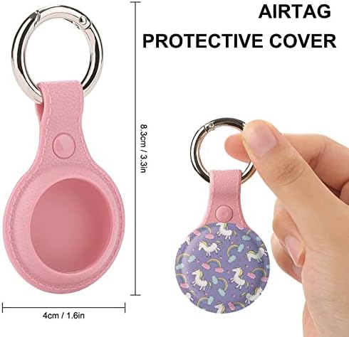 Titular de unicórnios fofos para airtag anel de chave tpu tag de capa de proteção de proteção Tag para carteira