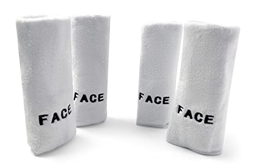 Microfiber Facecloth por pano astuto | Conjunto de 4 | Branco