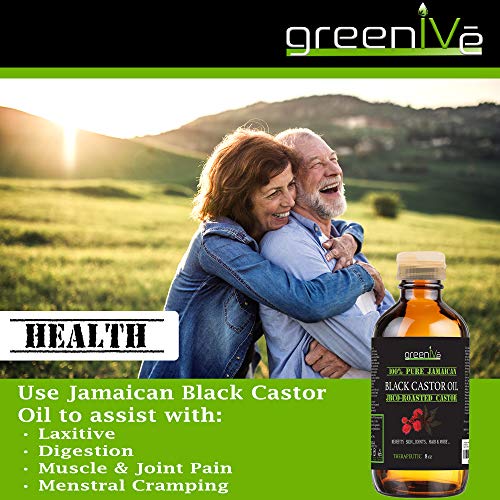 Greenive - óleo de mamona preta jamaicana - pura - exclusivamente na