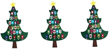 Árvore de 3pcs aboofan com suprimentos de Natal pendurados contagem regressiva advento advento calendário