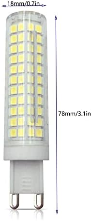 Iluminação lxcom g9 lâmpada led lâmpada branca natural 4000k de 15w lâmpadas lustres de 15w lâmpadas