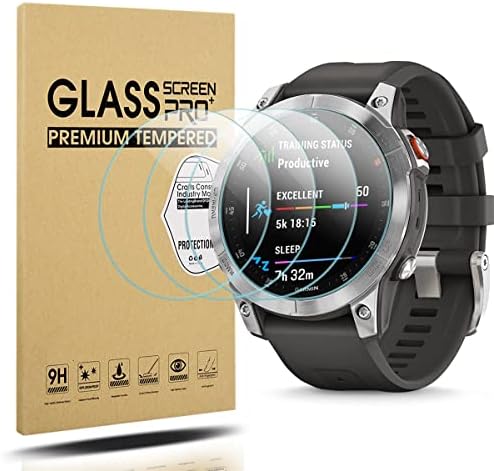 Suoman 4-Pack para Garmin Epix Gen 2 Protetor de tela de vidro temperado, Smart Watch 2.5D 9H dureza ultrafina