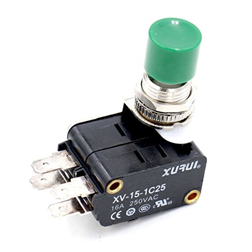 Baomain empilhado duplo Micro-switch DS448 Atuador de botão de pressão 6-terminal 2 x SPDT 16A 250VAC UL CE