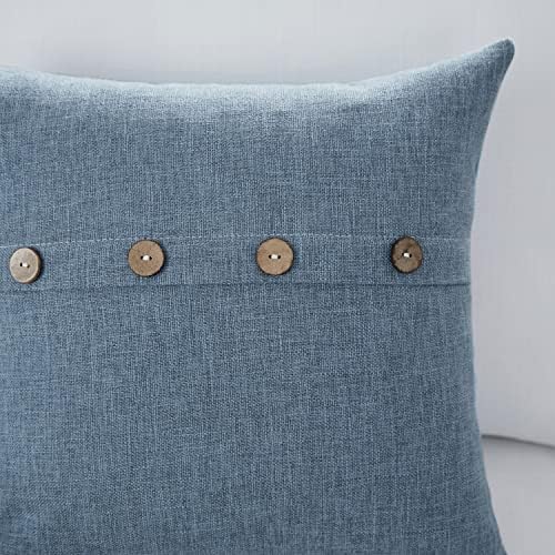 Conjunto de Meekio de 2 capas de travesseiro quadrado azul cinza profundo 18 x 18 Capas de travesseiros de