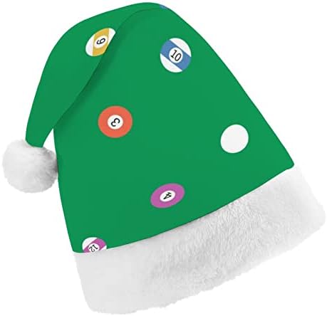 Billiard Balls Pattern Christmas Papai Noel Hat para Red Xmas Cap Favors Favorias de Ano Novo Festivas