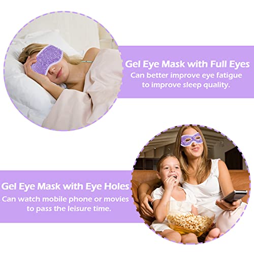 Máscara permoTary 2pcs Gel Máscara para os olhos reutiliza Pacote de compressão a frio quente Terapia ocular, almofada