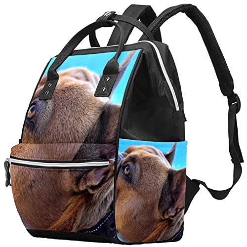 Mochila de fraldas francesa Bulldog Backpack Mummy Backpack de grande capacidade Bolsa de enfermagem Bolsa