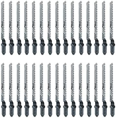 Tarose, 30 peças T101AO 3-1/4 polegadas 20 TPI variável T-Shank Scrolling Jig serra de serra definida
